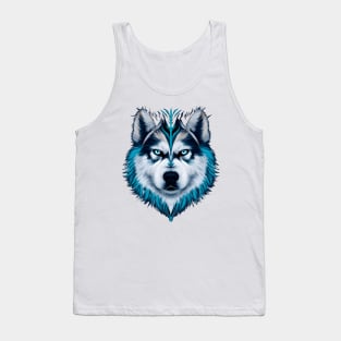 Alaskan Malamute Watercolor Graphic Tank Top